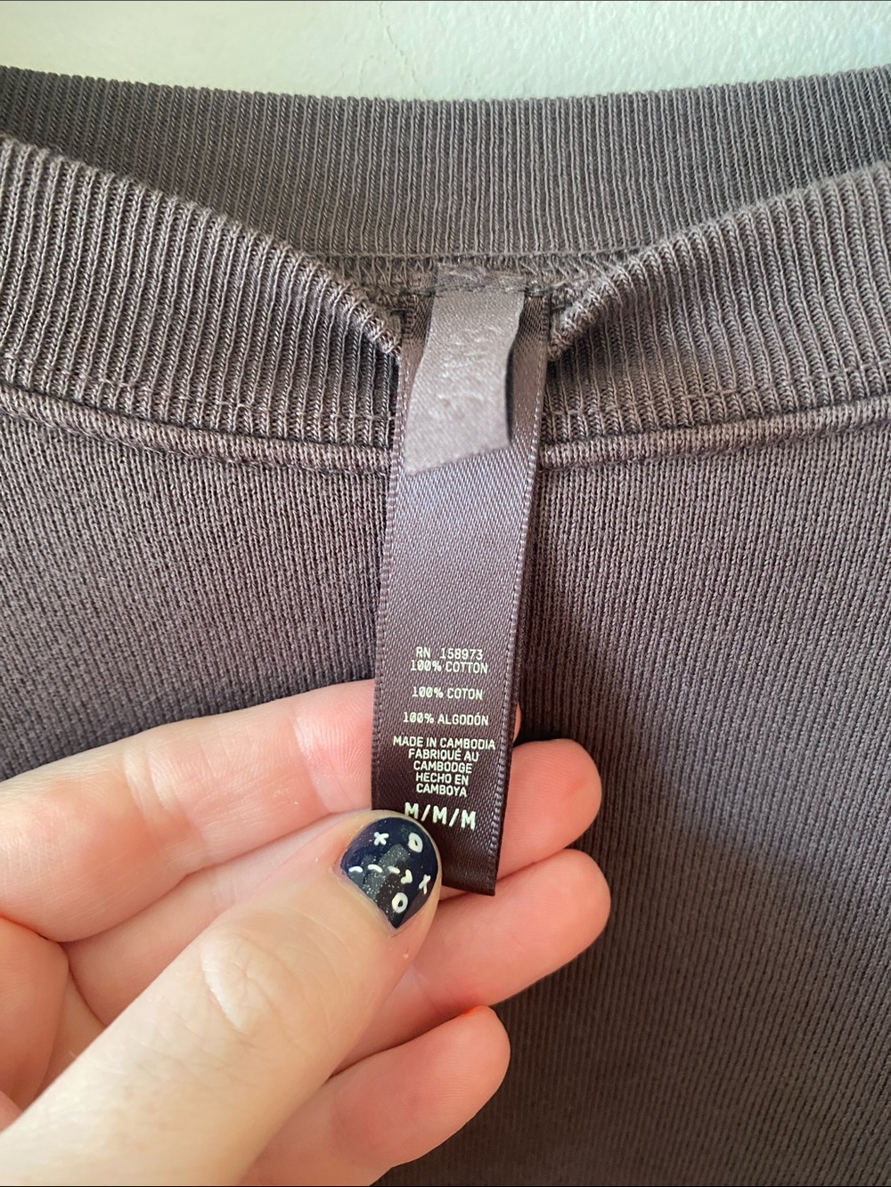 NWOT Skims French Terry Cropped Sweatshirt Brown Size M - Picture 15 of 16